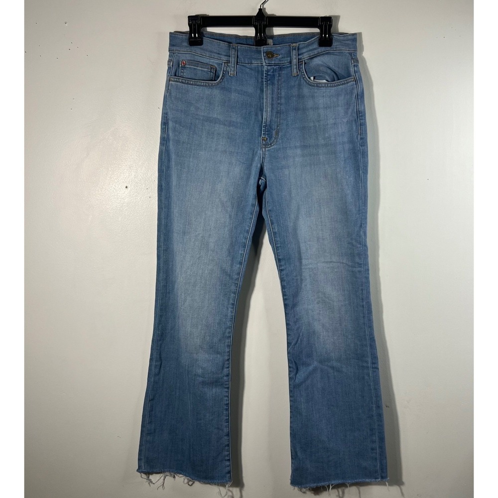 Womens Hudson Blair Boot Cut Jeans Raw‎ Hem 30 Cotton Blue